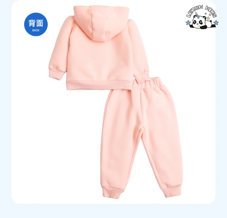 LEZONKIDS - Conjunto de Suéteres para Meninas com Estampa de Animal Fofo e Capuz de Roupas Personalizadas para Crianças no Inverno